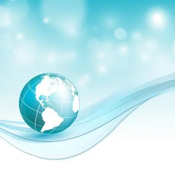 Background with globe Stock Illustration