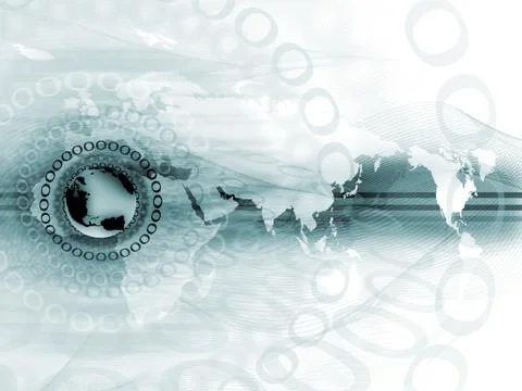Background with globe Illustrazione stock