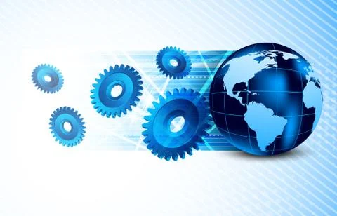 Background with globe Stock Illustration