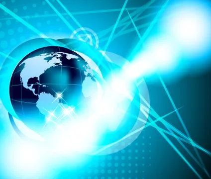 Background with globe Stock Illustration