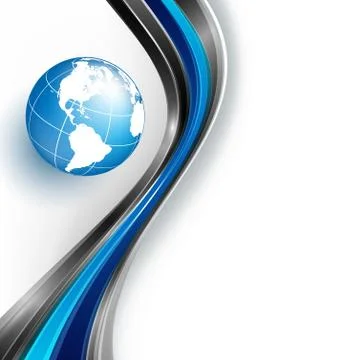 Background with globe Stock Illustration