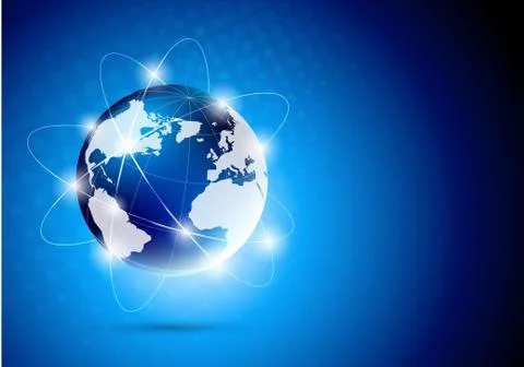 Background with globe Stock Illustration