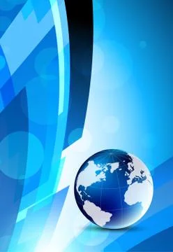 Background with globe Stock Illustration