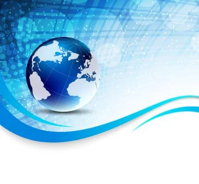 Background with globe Stock Illustration