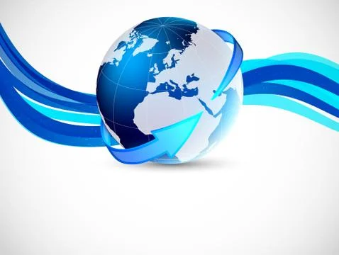 Background with globe Stock Illustration