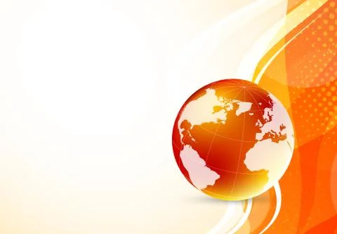 Background with globe Stock Illustration
