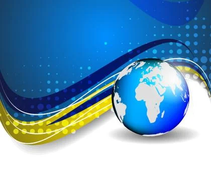 Background with globe, internet concept of global business Stock Illustration