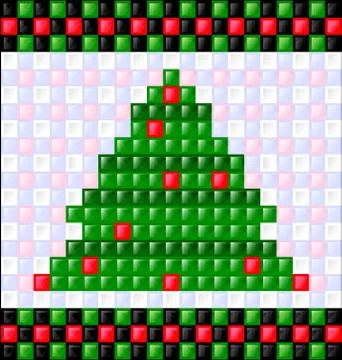 Background gloss Christmas tree Stock Illustration