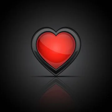 Background with glossy heart Stock Illustration