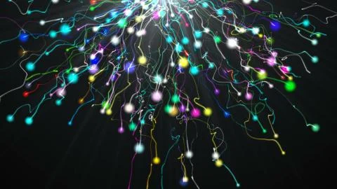 Background, glowing crystals on the surface of a swimming pool Illustrazione stock