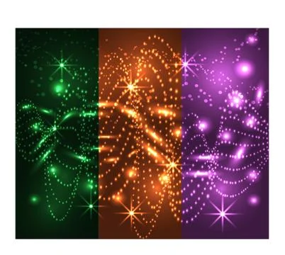 Background with glowing dots. Neon light. Vector illustration. 스톡 일러스트