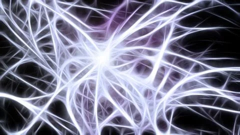 Background with glowing light blue lines Stock Illustration