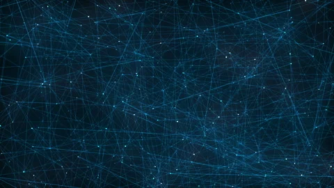 Background with Glowing Lines Neural Plexus Network for Cyber Security Stock Footage 337766715
