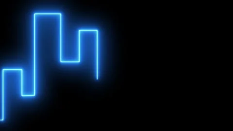 The background of glowing neon lines with attractive colors shape like building. Stock Footage 283839440