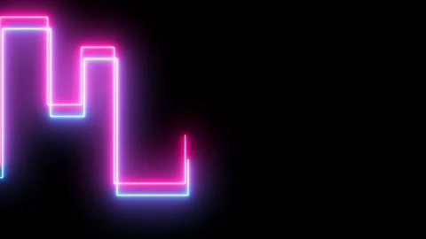 The background of glowing neon lines with attractive colors shape like building. Stock Footage 283839770