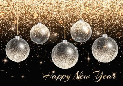 Background with gold balls Stock Illustration