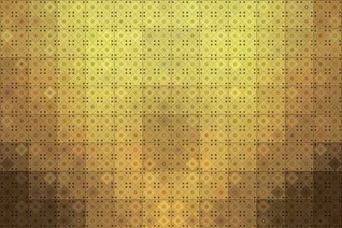 Background gold ceramic tile with geometric ornament Stock Illustration
