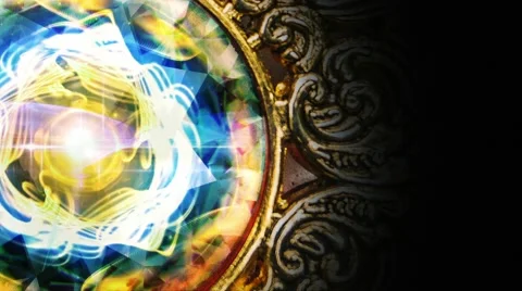 Background, gold frame with animation. Stock Footage 61214856