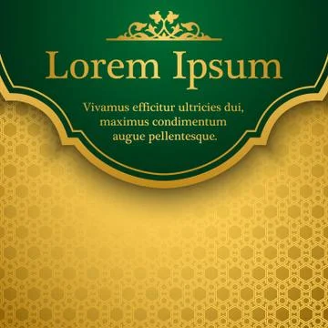 Background with gold girih pattern Stock Illustration