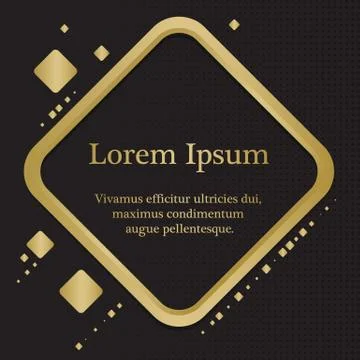 Background with gold graphic squares. Stock Illustration