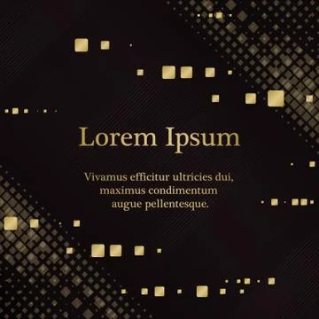 Background with gold graphic squares. Stock Illustration