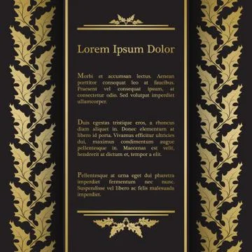 Background with gold graphic thistle. Stock Illustration