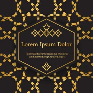 Background with gold ornament Stock Illustration