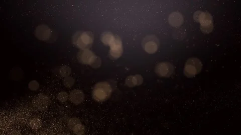 Background with gold particles movement with place for text, gold particles, Stock Footage 247136251