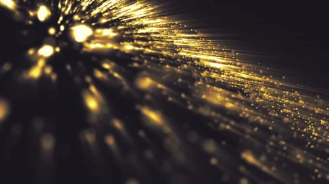 Background gold with rays in space. Vídeo Stock 64861701