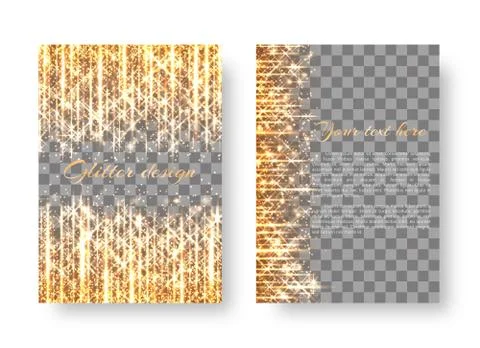 Background with gold sparkles Stock Illustration
