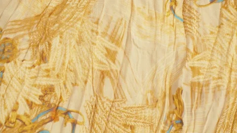 Background - gold-tone patterned fabric Stock Footage 137657367