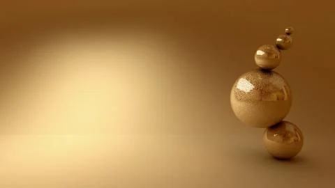 Background with golden balls Stockillustratie