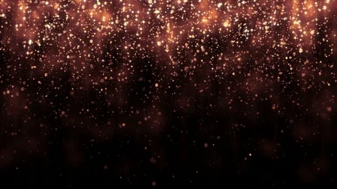 Background with golden glitter falling particles. Beautiful holiday background Video stock 102649989