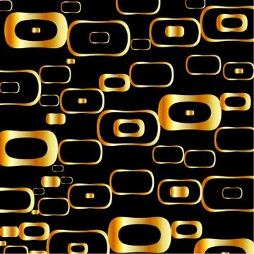 Background with golden rings Stock Illustration