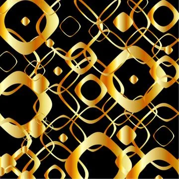 Background with golden rings Stock Illustration