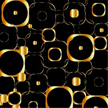 Background with golden rings Stock Illustration