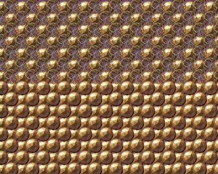 Background of golden spheres Stock Illustration