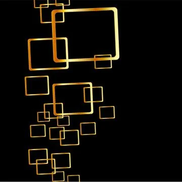 Background with golden squares Stock Illustration