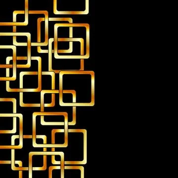 Background with golden squares Stock Illustration