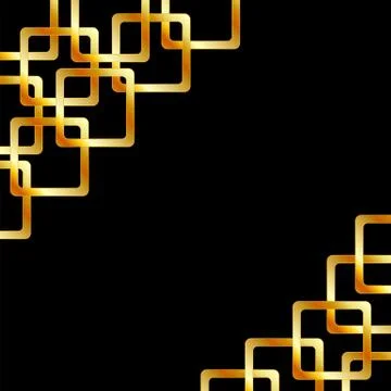 Background with golden squares Stock Illustration