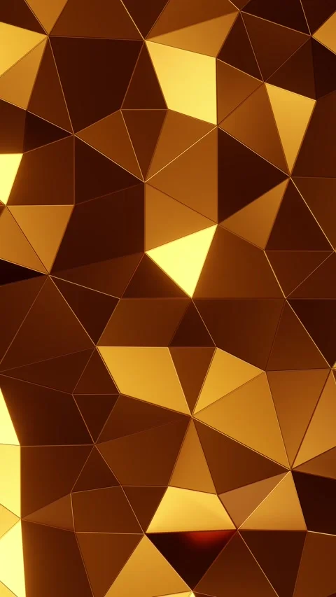 Background of golden triangles. Vertical looped video Video stock 226371971