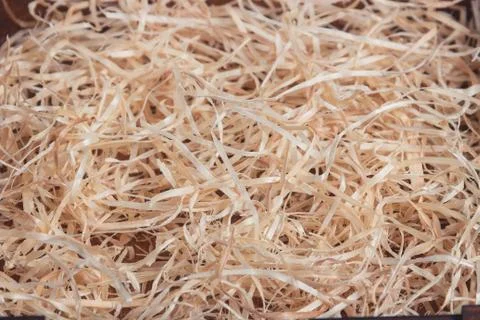 Background of the golden wooden curls Stock Photos