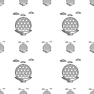 Background for golf. Ball on tee Stock Illustration