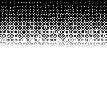 Background with gradient of black and white circles Ilustración de archivo