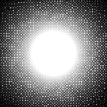 Background with gradient of black and white circles イラスト素材
