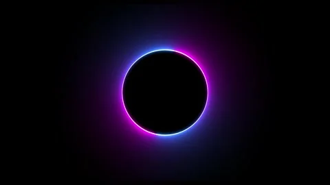 Background Gradient-colored circle. Spectrum looped animation light glowing.. Stock Footage 306751635