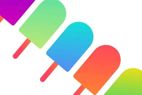Background with gradient ice cream. Template for banner, card, poster. Vector 스톡 일러스트