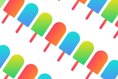 Background with gradient ice cream. Template for banner, card, poster. Vector Illustrazione stock