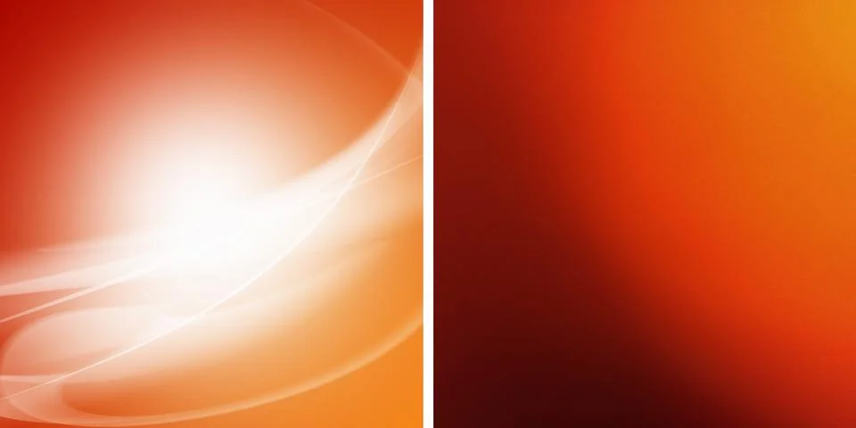Background gradient orange surface with warp iridescent streaks Stock Illustration