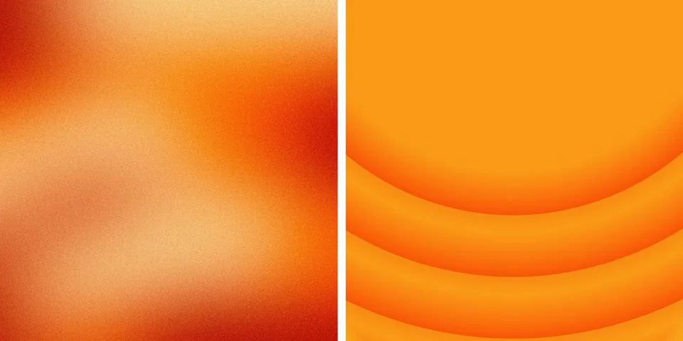 Background gradient orange surface with warp iridescent streaks Stock Illustration